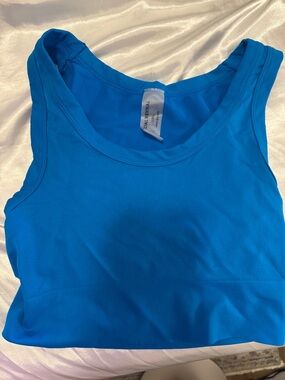 Bright Blue Cropped Tank Top